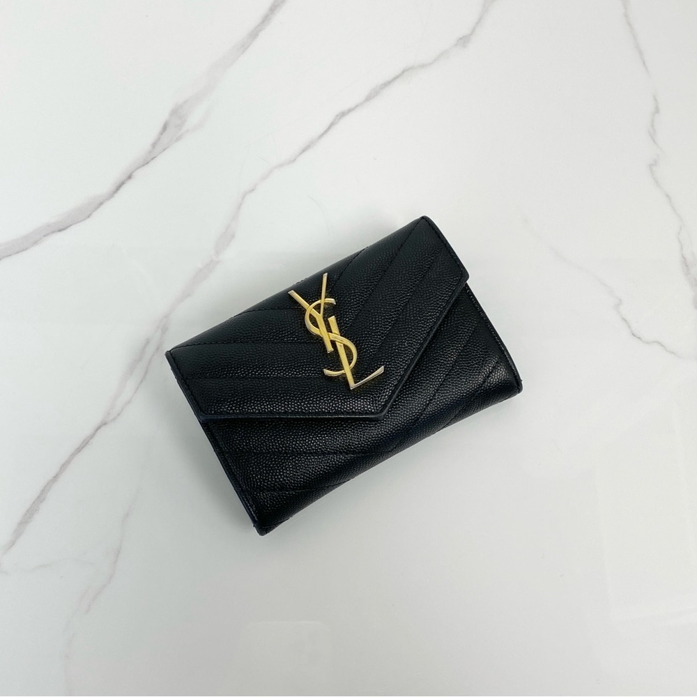 Saint Laurent Cassandre Matelasse Small Envelope Wallet